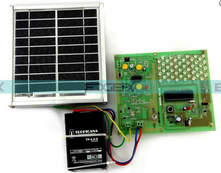 太阳能LED路灯与Auto Intensing Control Project Kit由EdgeFxkits.com