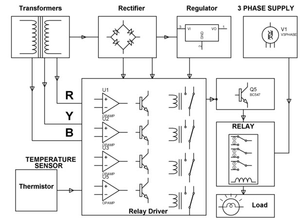 感应电机保护系统电路