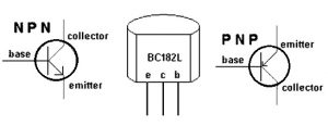 BJT或双极连接晶体管符号