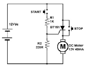 采用BT151可控硅的直流电路