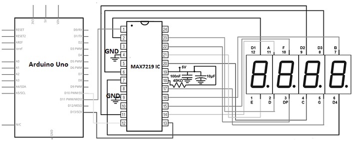 MAX7219显示驱动器IC电路