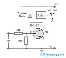 继电器开关电路采用BC337晶体管