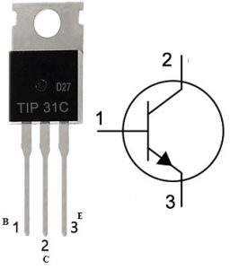 TIP31C NPN晶体管引脚配置