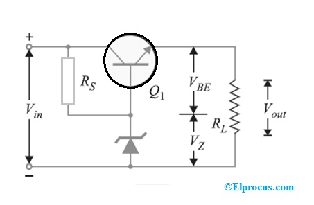 晶体管系列 - 电压 - 稳压器电路图